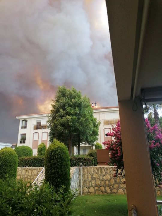 Manavgat orman yangını şehir merkezine ulaştı ve 3 mahalle ...